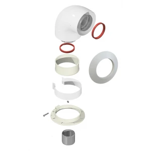 Колено подключения 90° Φ60/100mm Универсальное (кроме Immergas, Navien Deluxe 75/100