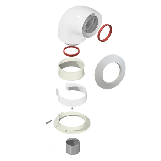 Колено подключения 90° Φ60/100mm Универсальное (кроме Immergas, Navien Deluxe 75/100