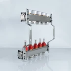 Блок коллекторов VALTEC,с расходомерами 1"х8 вых Евроконус 3/4