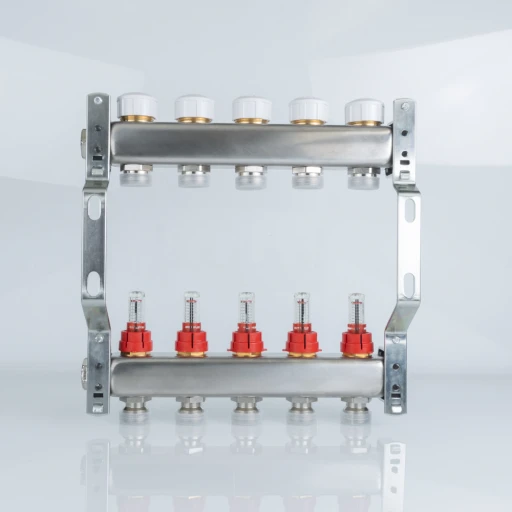 Блок коллекторов VALTEC,с расходомерами 1"х8 вых Евроконус 3/4