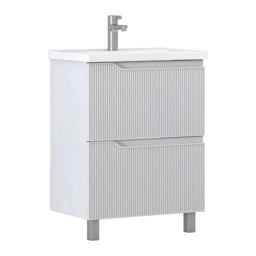 Тумба напольная VIGO Neo 600-0-2(корпус 265 Neo+фасад Neo 265+ум. COMO60 белый)