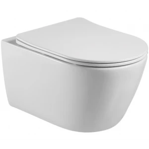 Унитаз подвесной безободковый с сидением ЕВРОПА AQUATEK (Soft Close -SLIMSEAT)