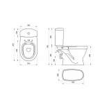 Унитаз - компакт "АЛЬКОР" rimless (безободковый) 2РА ДС SC