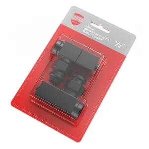 Набор дизайн-вентилей Royal Thermo CUBE,1/2" угловой,черный