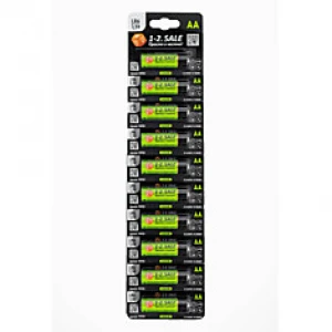 Батарейка 1-2 sale LR6/316 BL1/CRT10 отрывная лента, E1M АА
