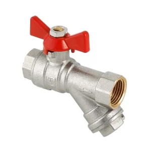 Кран шар. VALTEC 1/2" б/г/г с фильтром