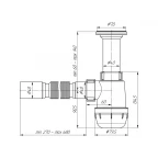 Сифон бутыл.  Грот 1 1/2" 40 АНИ ПЛАСТ (30 шт.) A0505