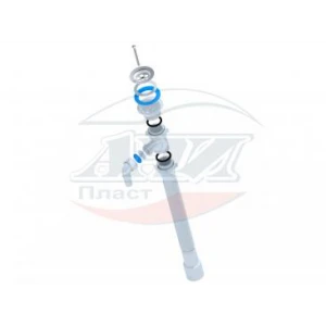 Сифон гофрированный удлин 1 1/2"*40/50 с отв для стир/м (648-1488мм) АНИ (40 шт.) G118