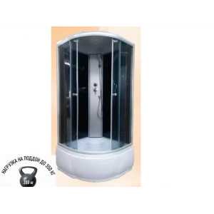 Душевая кабина ДАНА-280 B (черная) 90*90*215 высокий поддон,аналог Эрлит (3 места)