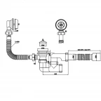 Обвязка на ванну рег 11/2*40 с гофрой Варяг (25 шт.) C6255
