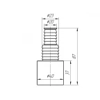 M160 АНИ пласт Отвод для стир. машины 40мм (20/120 шт.)