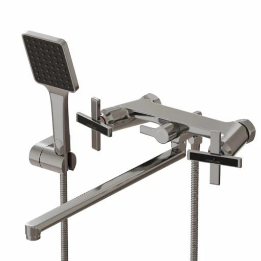 Смеситель для ванны и раковины 1/2 кер. MIXLINE ML37-02 "Cross"