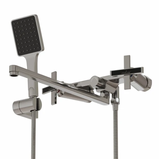 Смеситель для ванны и раковины 1/2 кер. MIXLINE ML37-02 "Cross"