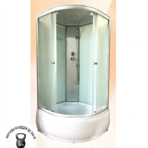 Душевая кабина ДАНА-280 W (белая) 90*90*215 высокий поддон аналог Эрлит (3 места)