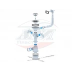 Сифон бутыл.  3 1/2'' 40 с 2 отв.стир.  АНИ ПЛАСТ (10 шт.) A0146S