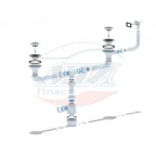 Сифон бутыл.  Грот 3 1/2'' 40 двойной АНИ ПЛАСТ A3045