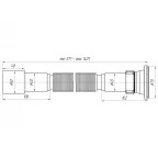 Сифон гофрированный удлин.1 1/2"  40*50мм   АНИ ПЛАСТ (50 шт.) G116