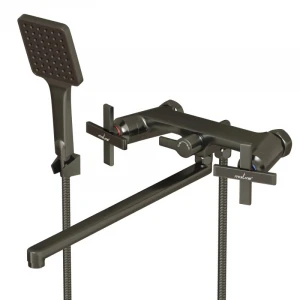 Смеситель для ванны и раковины 1/2 кер. MIXLINE ML38-02 "Graphite" ГРАФИТ
