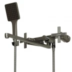 Смеситель для ванны и раковины 1/2 кер. MIXLINE ML38-02 "Graphite" ГРАФИТ