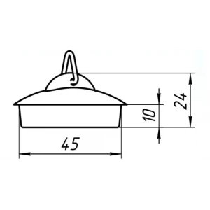 Пробка БЕЗ цепочки для ванны 1 1/2" M300U АНИ (25 шт.)