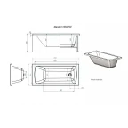 Ванна ERLIT™ STANDART 150*70 без каркаса,без панели